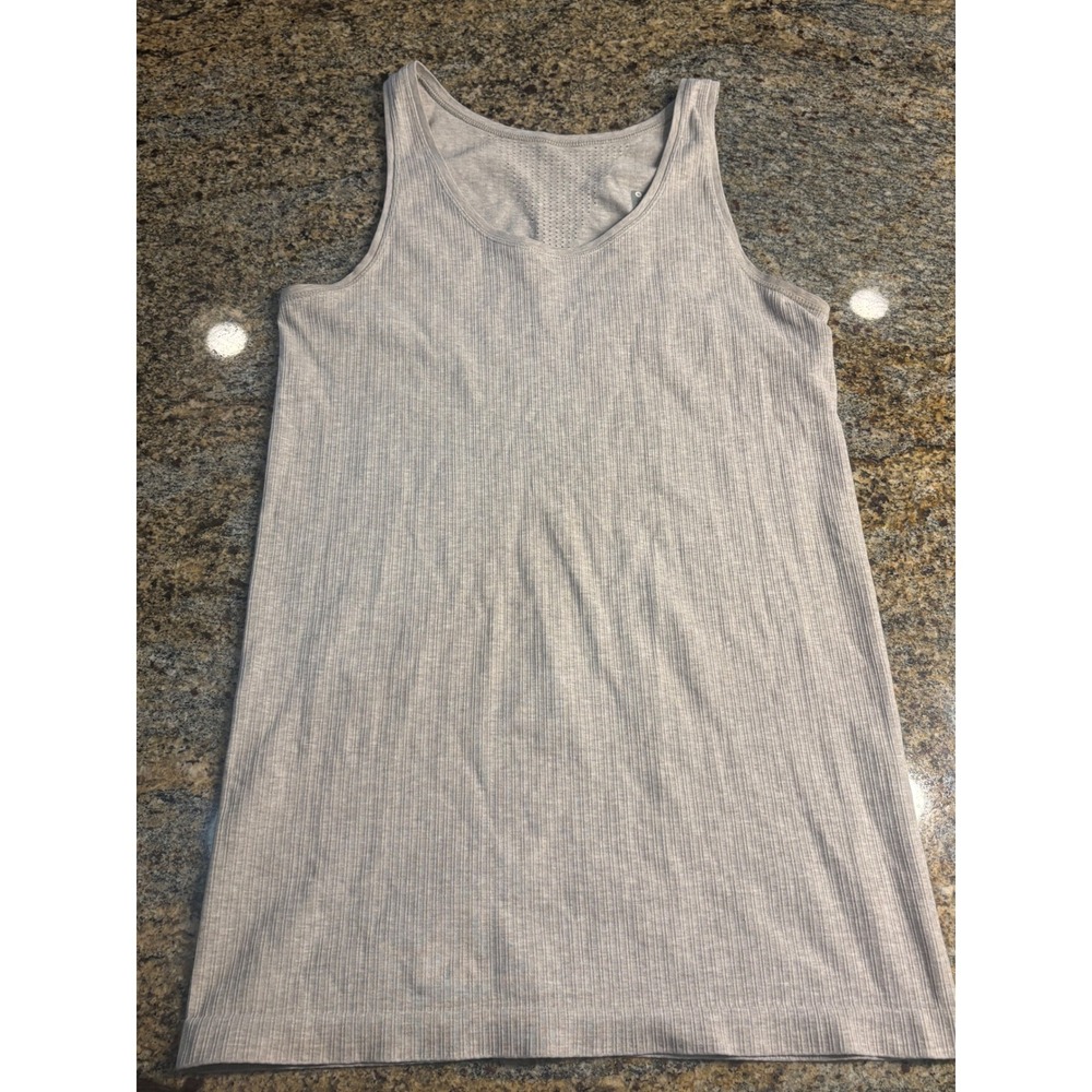 Athleta Ribbed Tank Top Sleeveless Casual Comfy‎ Athletic Gray Medium